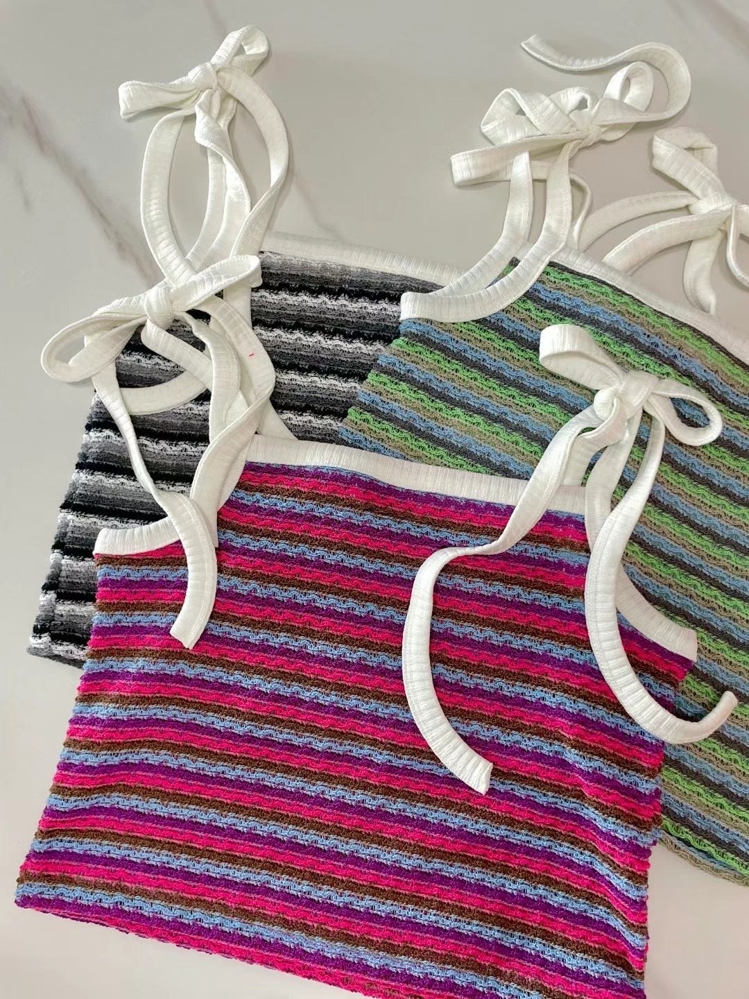 KR KNIT RIBBON TOP (3 COLORS)