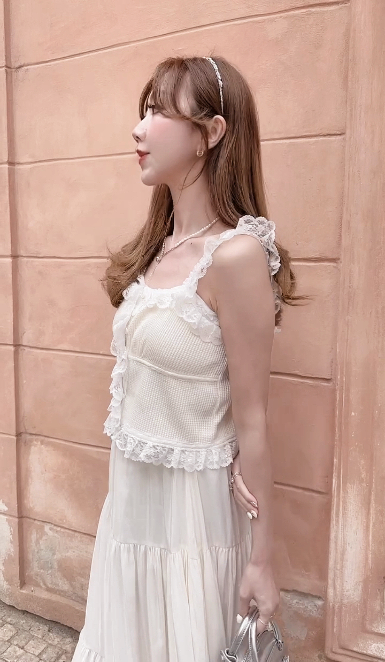 *MADE BY BJ2 SERIES* THE BUTTERY CREAM WAFFLE LACIE CAMISOLE 2024