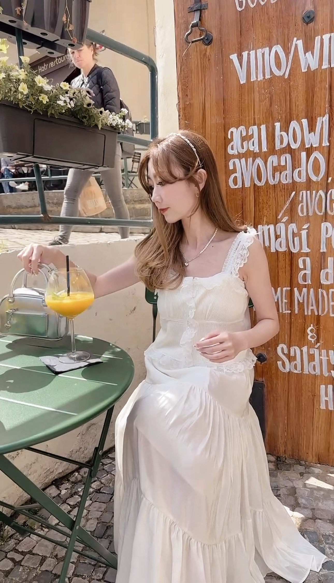 *MADE BY BJ2 SERIES*  GLITTERY LILY WHITE SATIN FLARE DRESS 2024