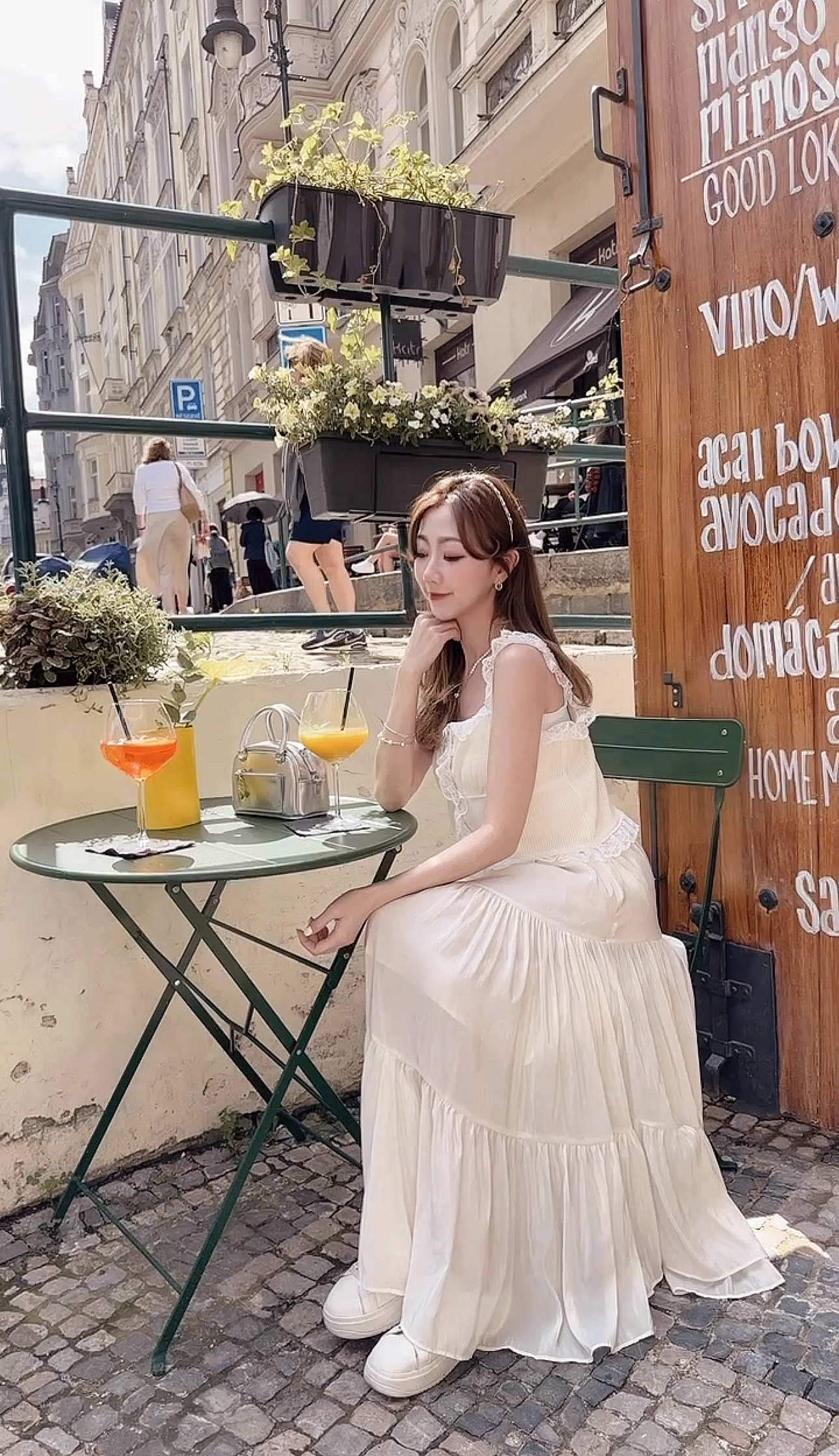 *MADE BY BJ2 SERIES*  GLITTERY LILY WHITE SATIN FLARE DRESS 2024