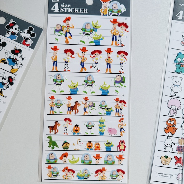 玩具總動員 迪士尼系列 4種大小 手帳貼紙