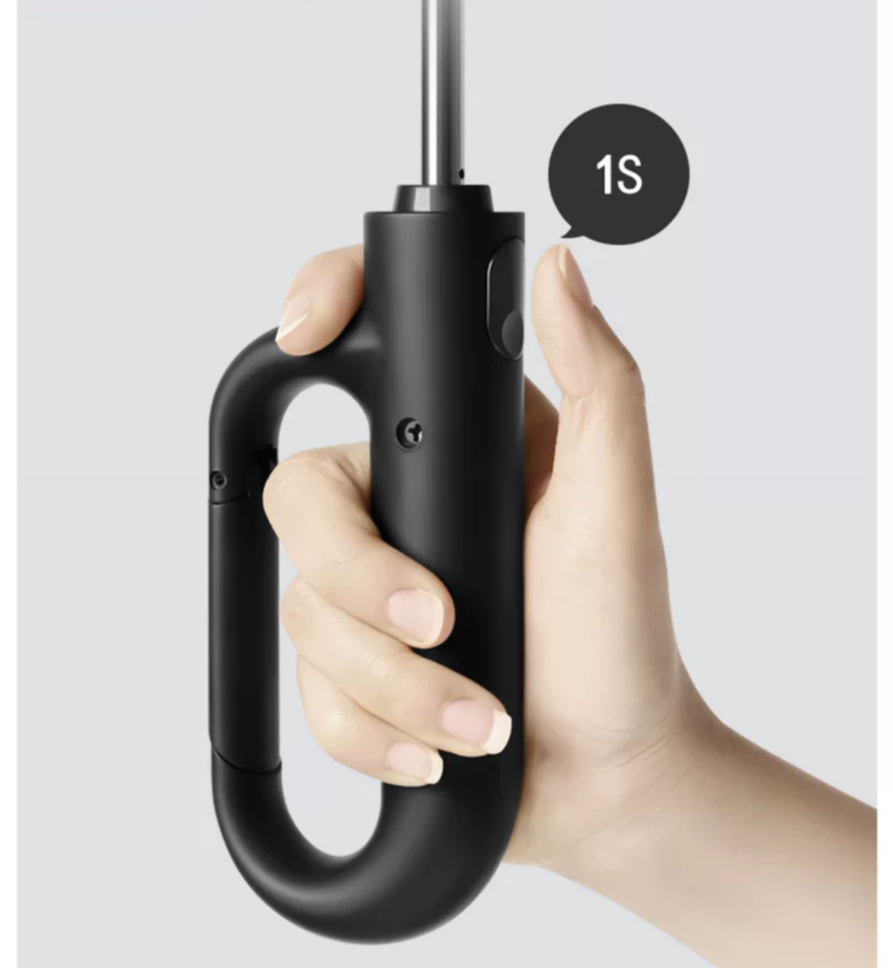 有扣特大堅固自動伸縮便攜雨傘 黑色