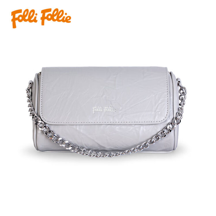 【Folli Follie芙麗芙麗】灰水波紋枕頭包