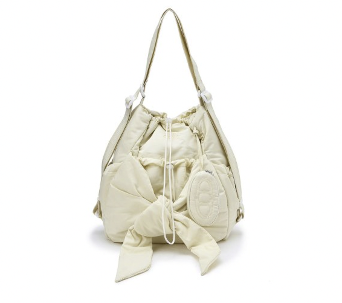 ★athe★ RUBAN Black Lace Ribbon Backpack and Shoulder Bag S Athe Vanessabruno Ribbon 2way Backpack&Shoulder Bag - [