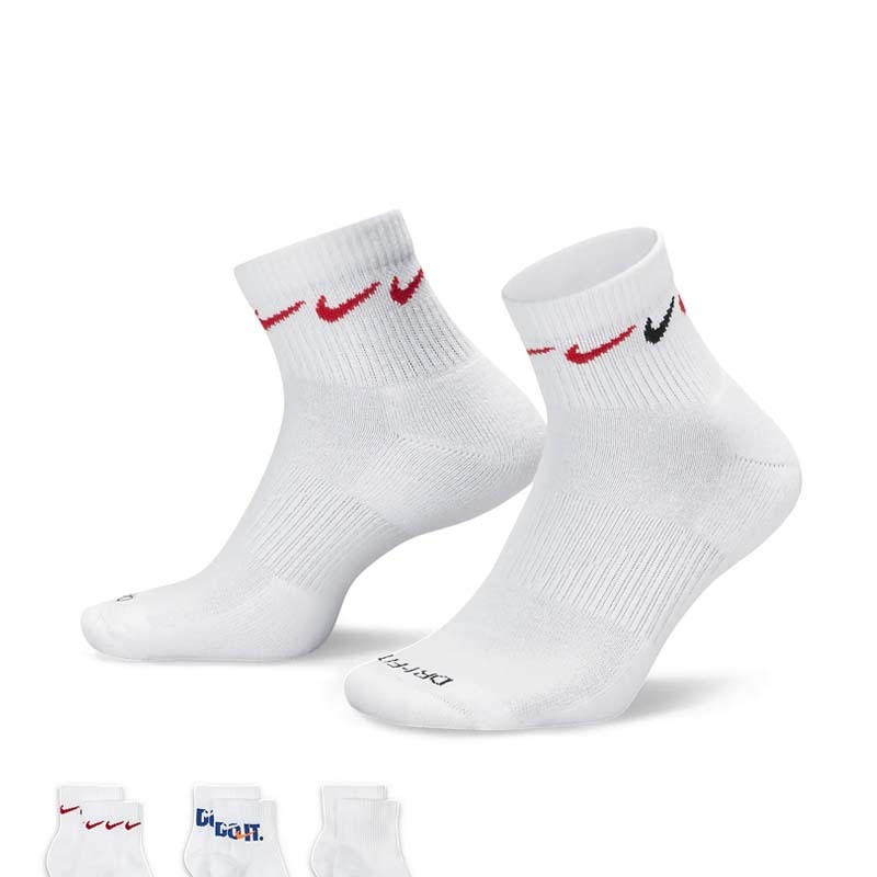 Nike Everyday Plus Cushioned  短襪 3雙一入 襪子 白 DH3827-902 [台灣現貨]