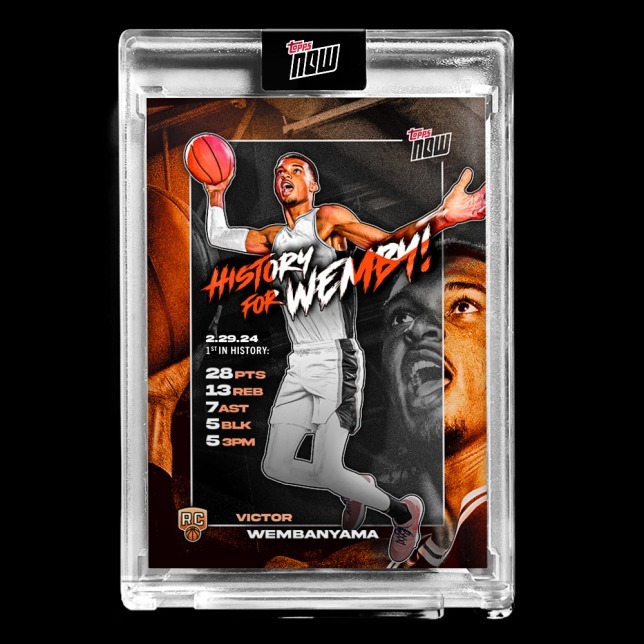 NBA球員卡 Victor Wembanyama - 2023-24 TOPPS NOW® Basketball Card VW-3 - PR: 18791