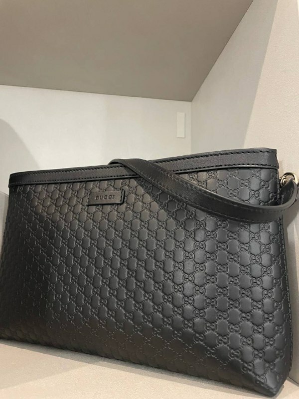 [S] GUCCI MICRO GUCCISSIMA CROSSBODY BAG,BLACK, 607723BMJ1G-1000 (SGC97)