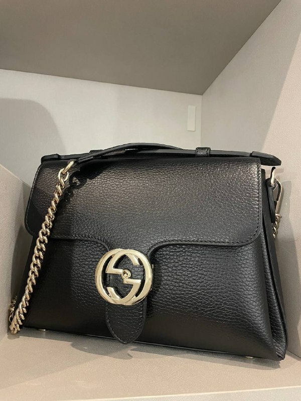 [S] GUCCI INTERLOCKING TOP HANDLE WITH CHAIN, 510302CAO0G-1000 (SGC98)