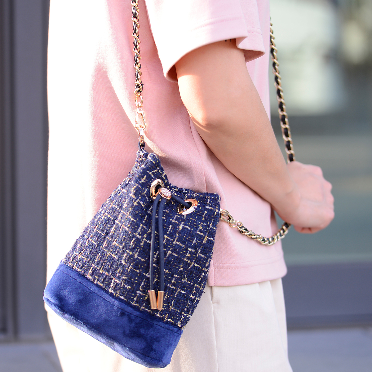 小香風毛尼布料/個【贈小香拼接水桶包(縮小版)紙型】