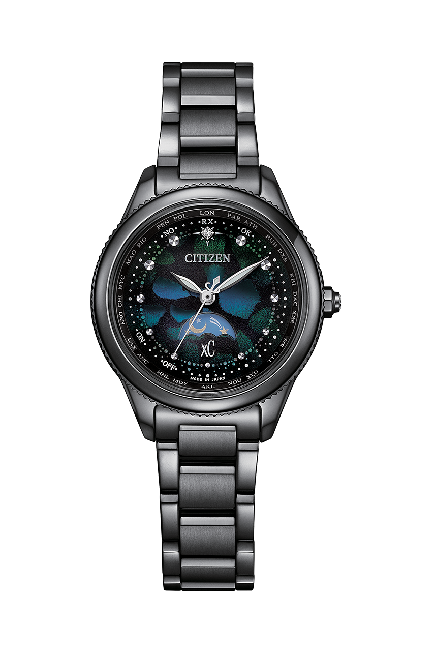 星辰 CITIZEN L xC LAYERS of TIME 限量款 光動能環球電波時計女裝手錶EE1008-56E Blue Dial Super Titanium Bracelet Watch