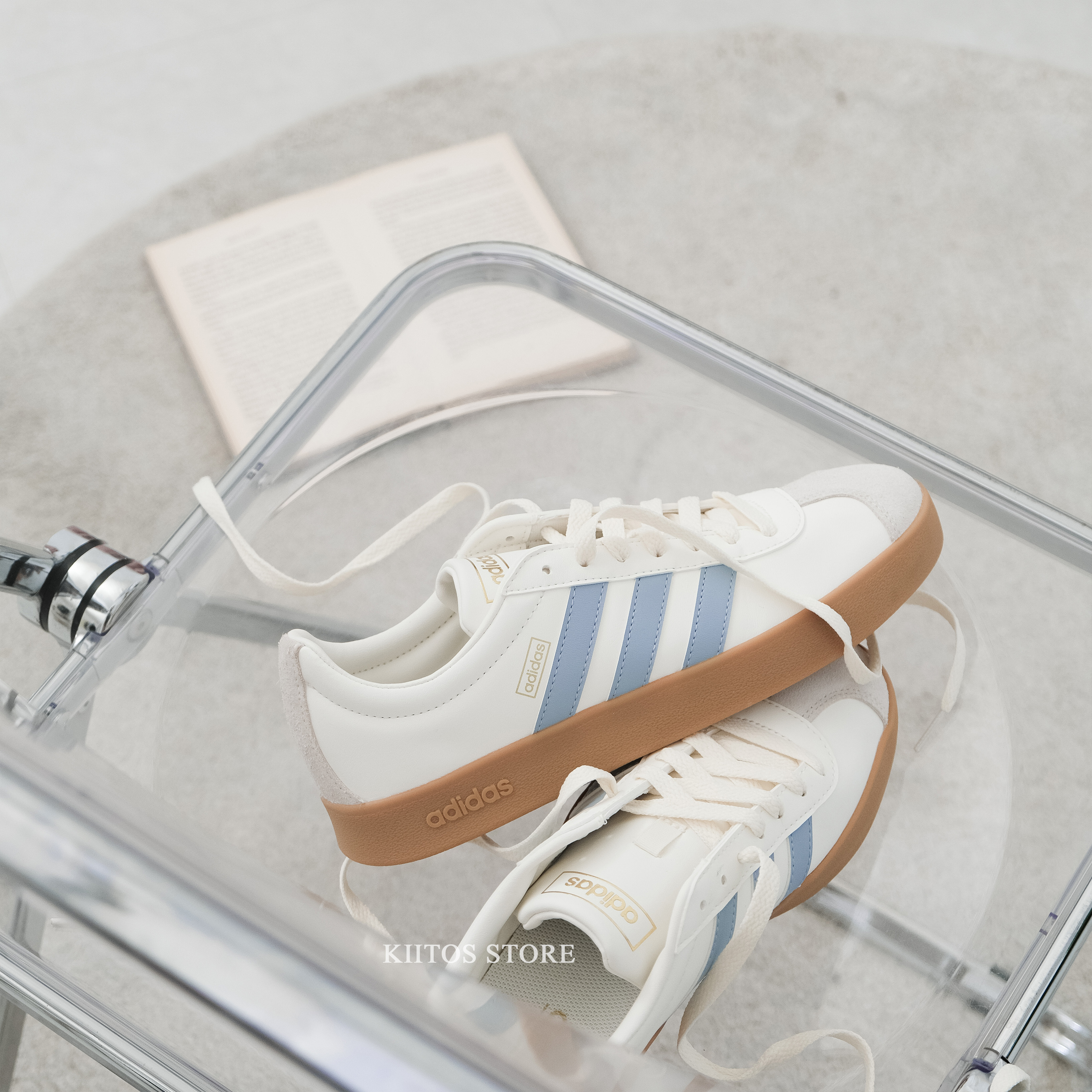 Adidas Neo VL Court 2.0 寶寶藍 焦糖底 德訓鞋 男女鞋 JH5063