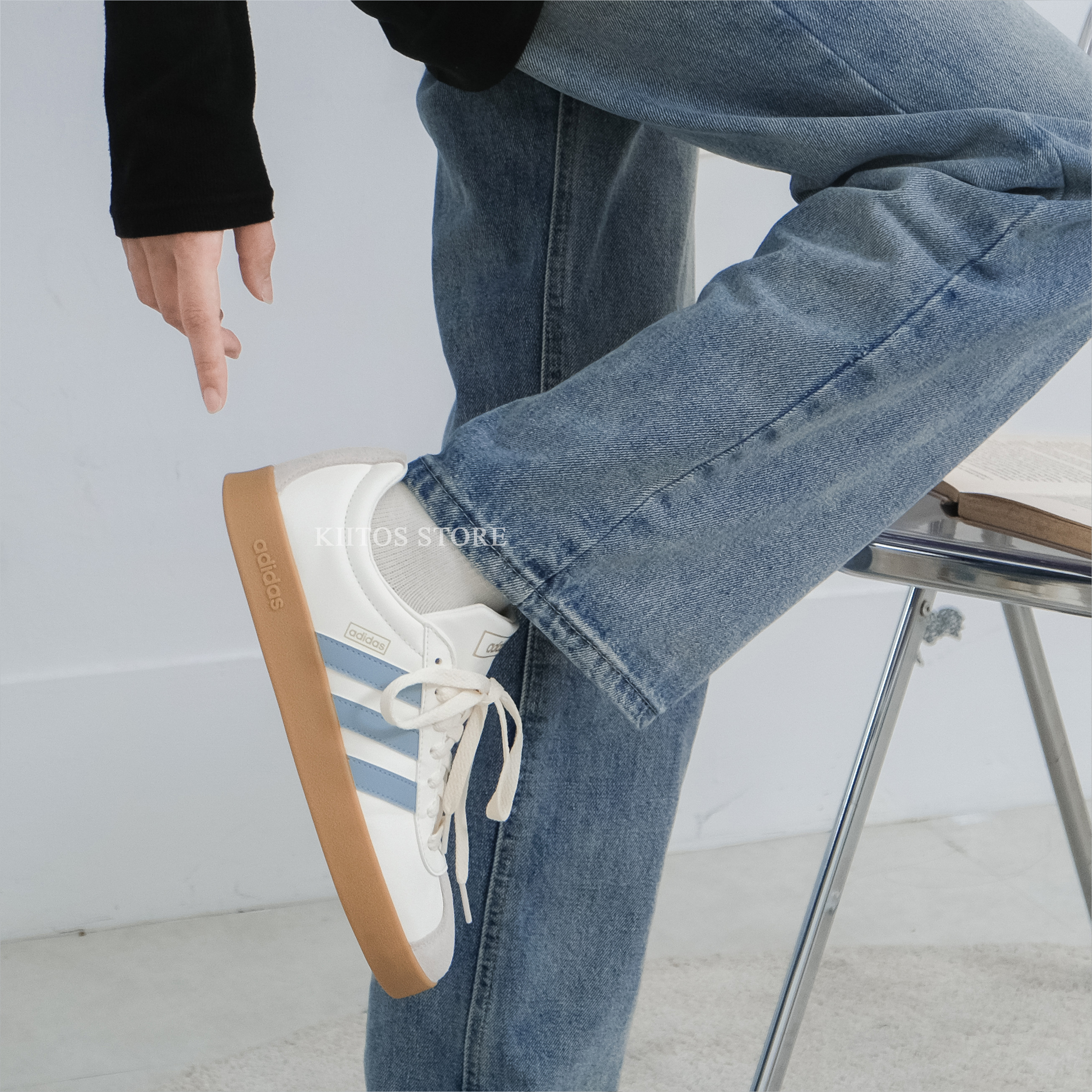 Adidas Neo VL Court 2.0 寶寶藍 焦糖底 德訓鞋 男女鞋 JH5063