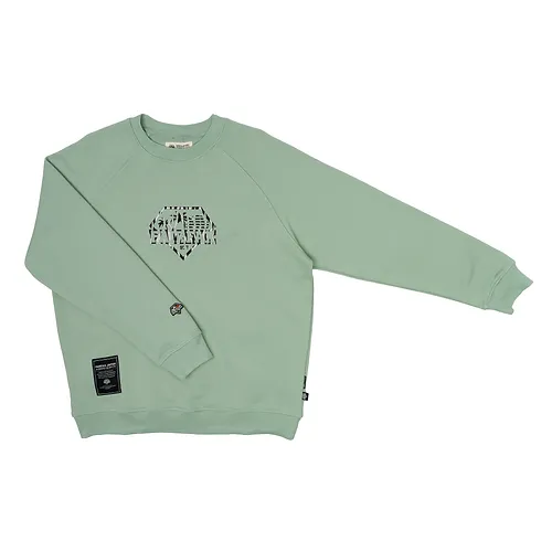 Fairfax Tiger Stripe Logo Print Crewneck