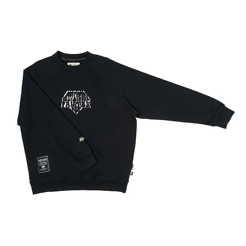 Fairfax Tiger Stripe Logo Print Crewneck