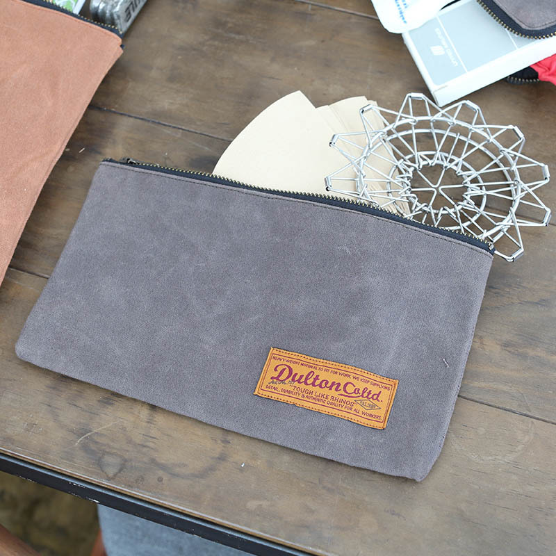 收納袋(小)∣油蠟帆布系列 橄欖灰∣日本 DULTON