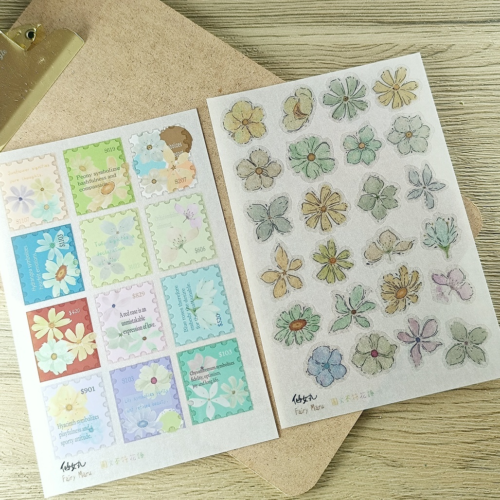仙女丸Fairy Maru．圖文不符 花語 轉印貼紙