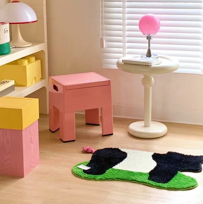 入戶玄關可收納彩色凳子