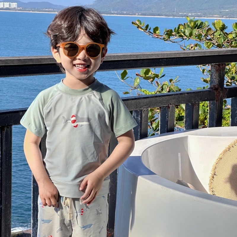 卡通鯊魚泳衣套裝