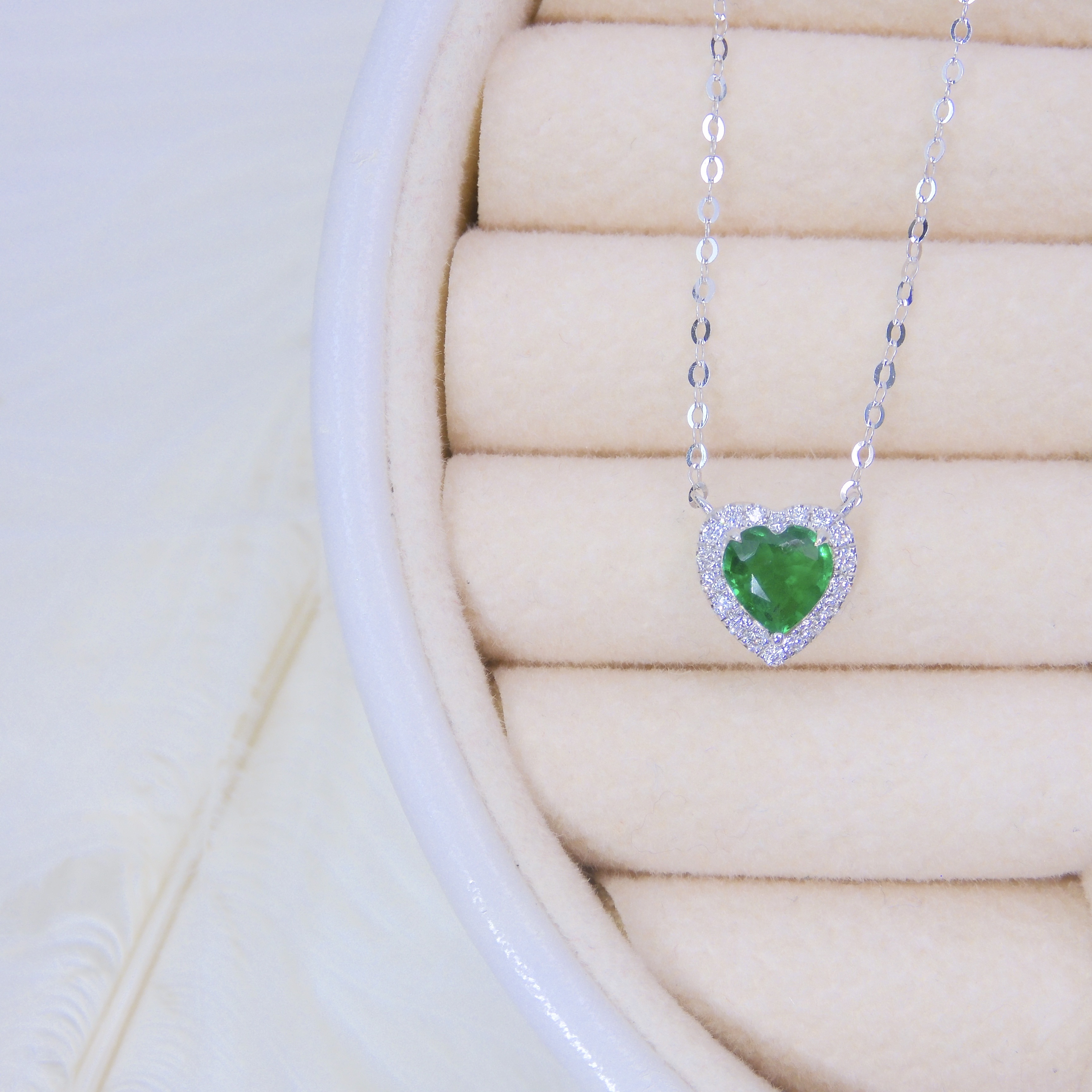 18K金 0.53ct 綠寶石項鏈