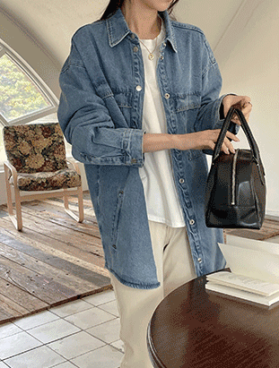 春夏新款/立領多口袋牛仔外套 MANIFEST正韓🇰🇷