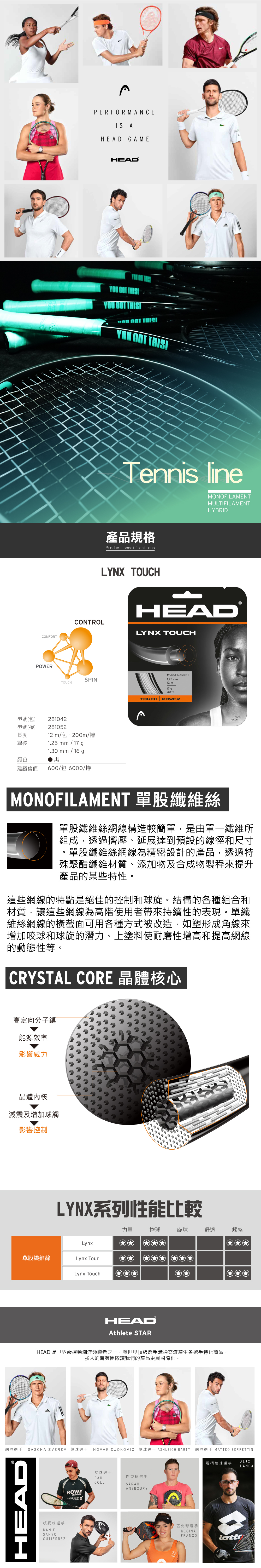 HEAD LYNX TOUCH 網球線