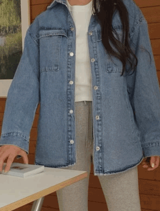 春夏新款/立領多口袋牛仔外套 MANIFEST正韓🇰🇷