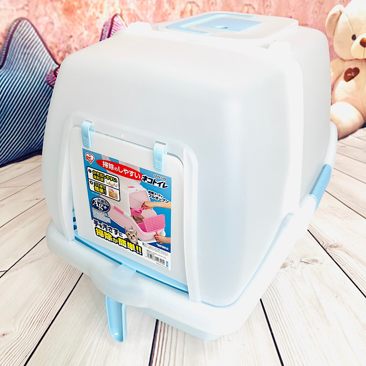 日本IRIS SSN-530 屋型雙向活動門封閉式貓砂盆貓廁所