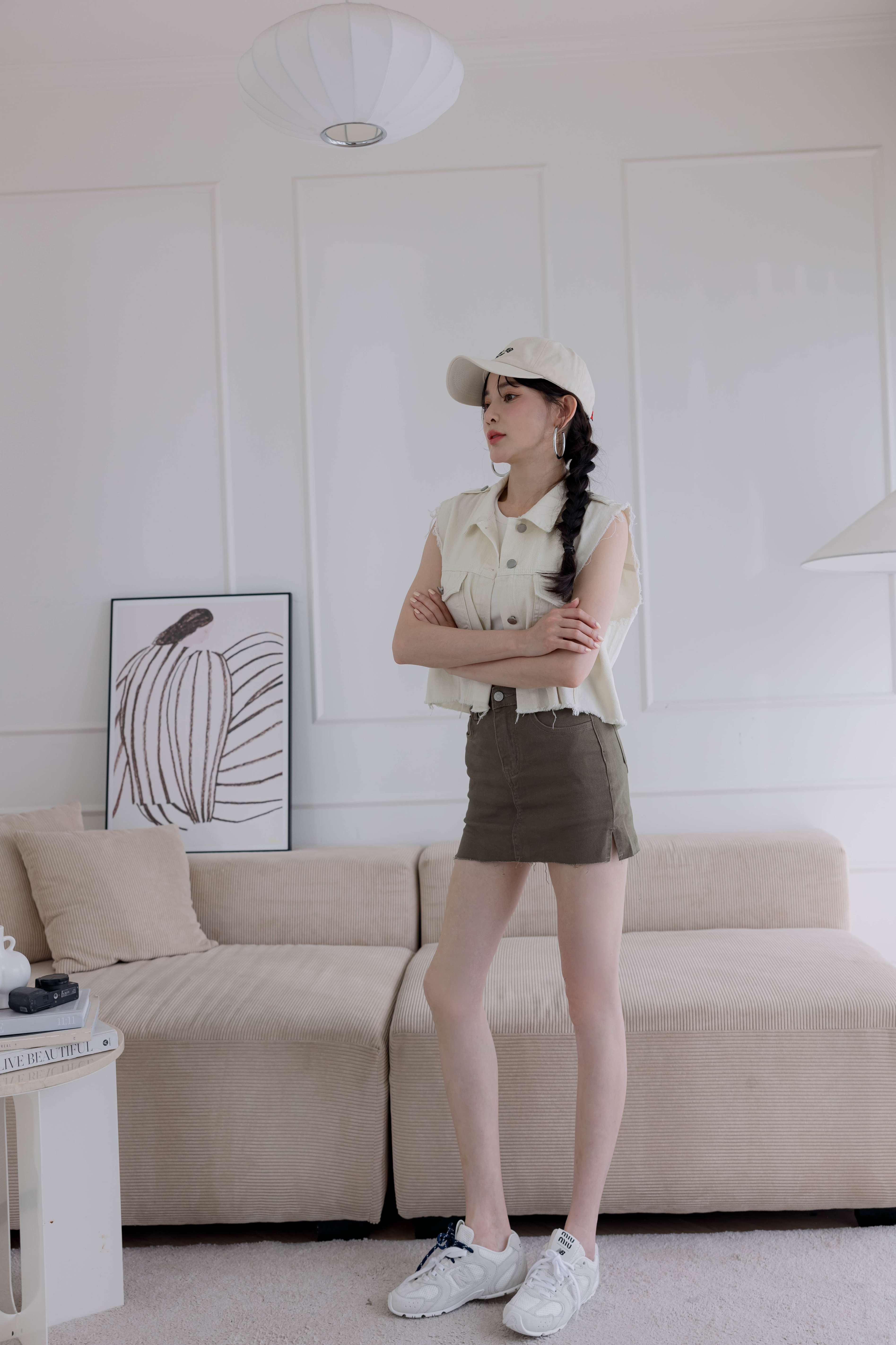 (現貨) 不修邊薄款牛仔背心B19