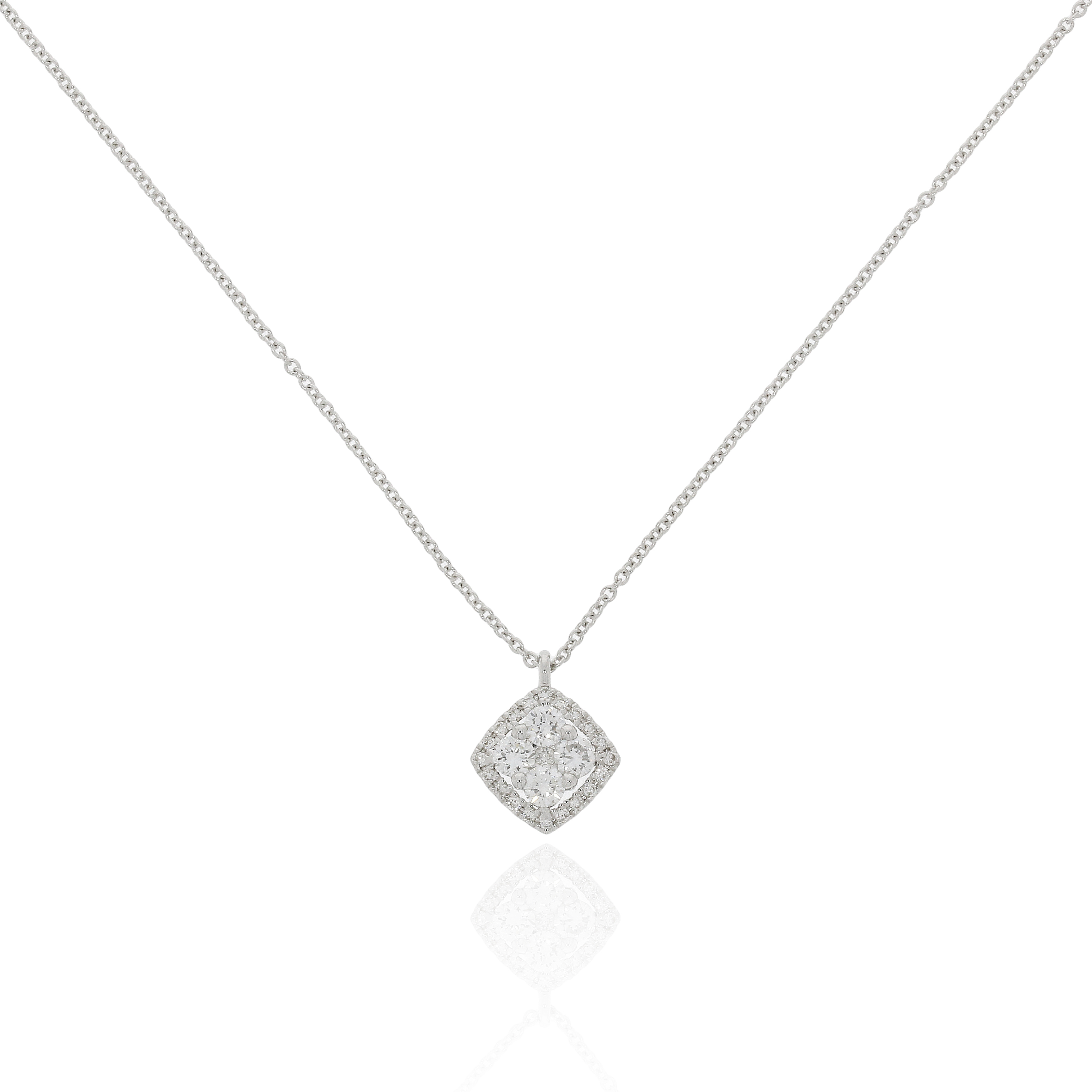 圓鑽拼款鑽石頸鏈