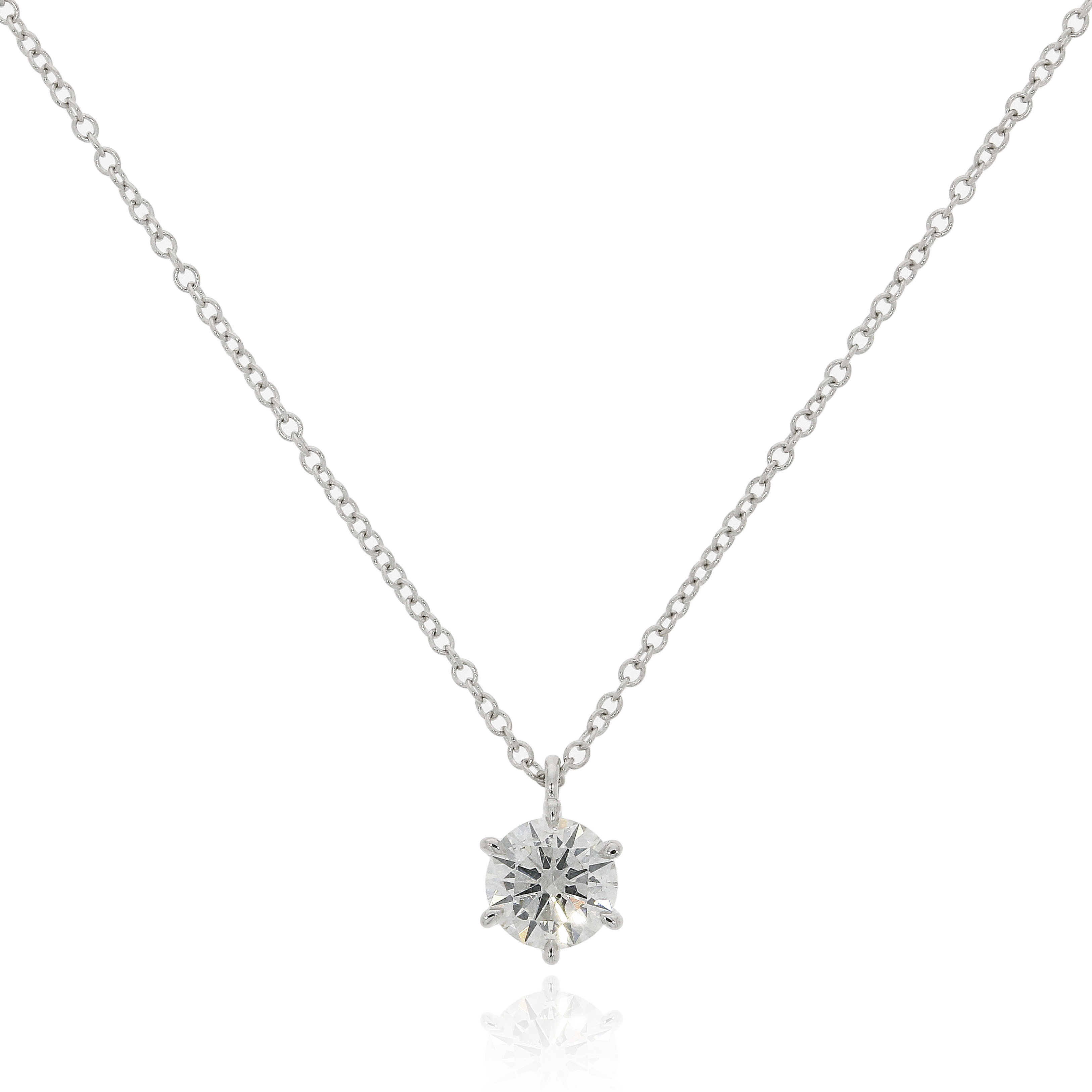 18K金25份六爪清鑲鑽石頸鏈