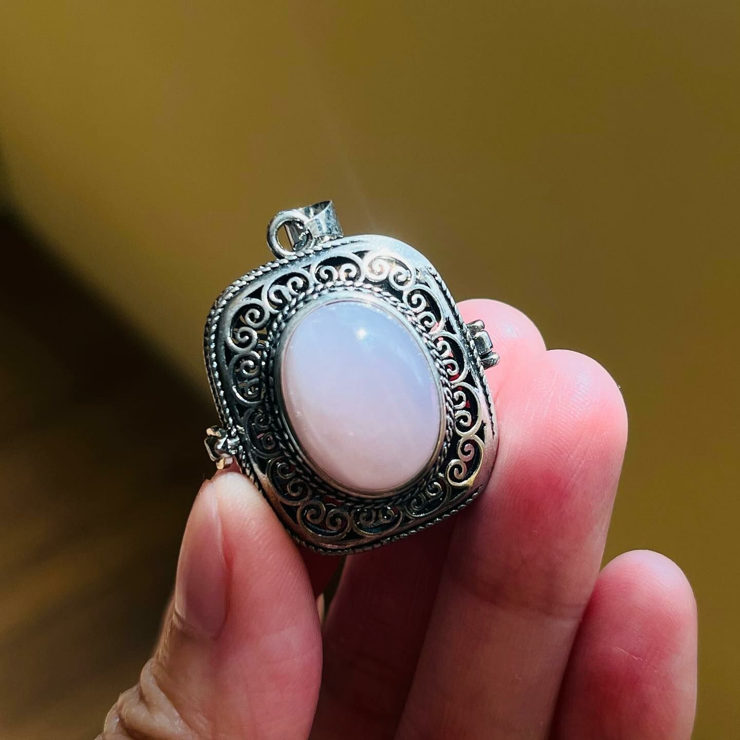 [原石] 紫粉晶 盒子項鍊吊墜