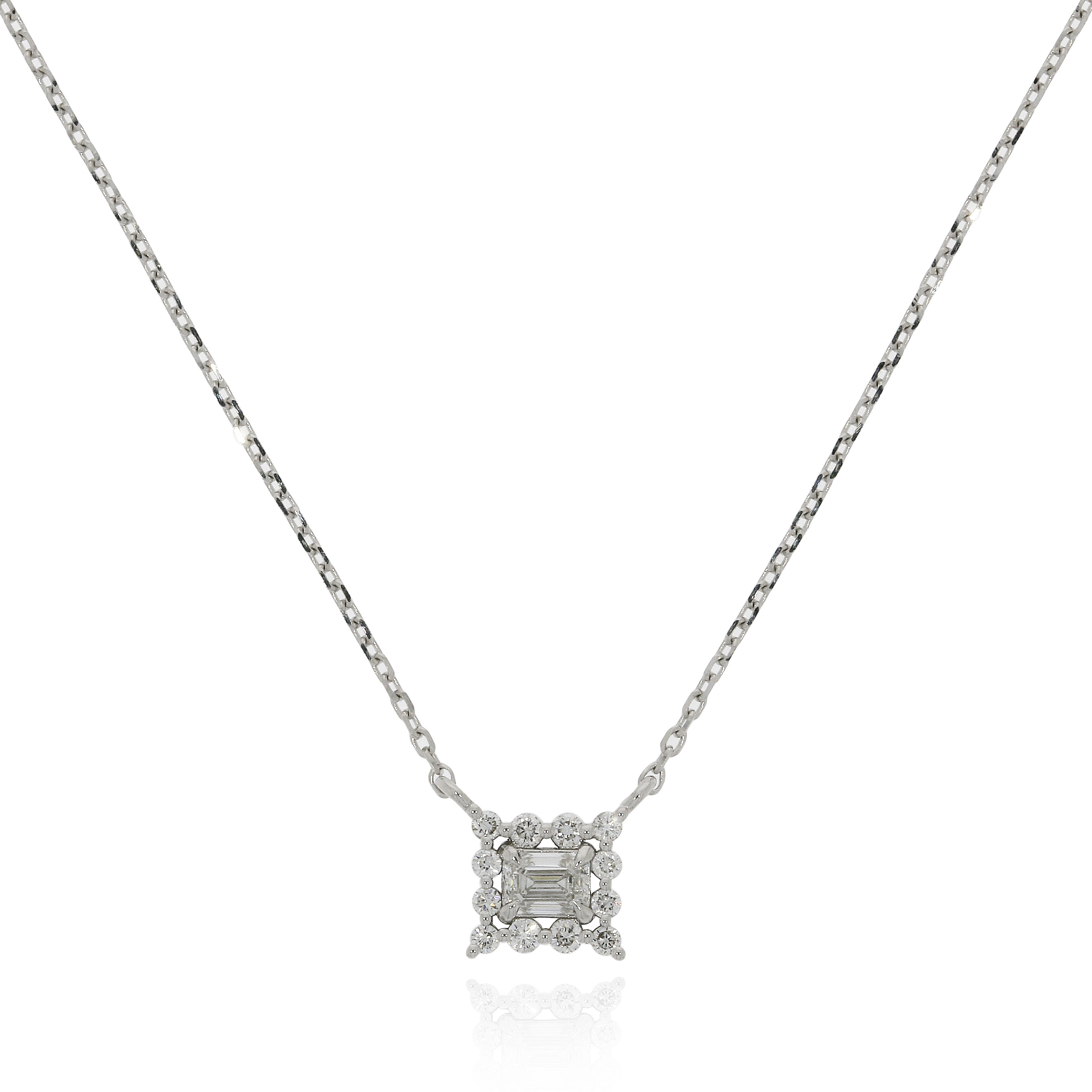 祖母綠切割鑽石頸鏈