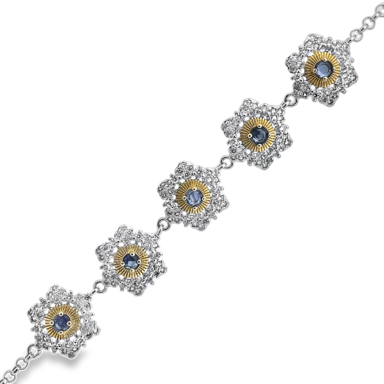 T551藍寶石心花開手鍊