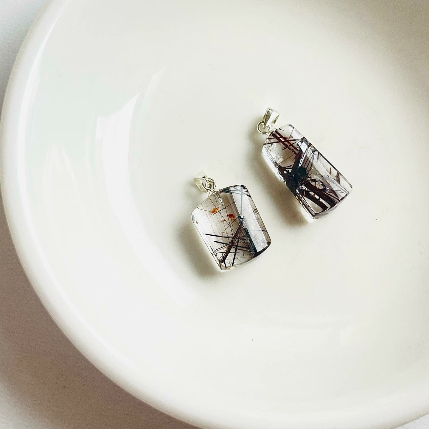 [原石] 紅銅鈦晶 925銀 項鍊吊墜