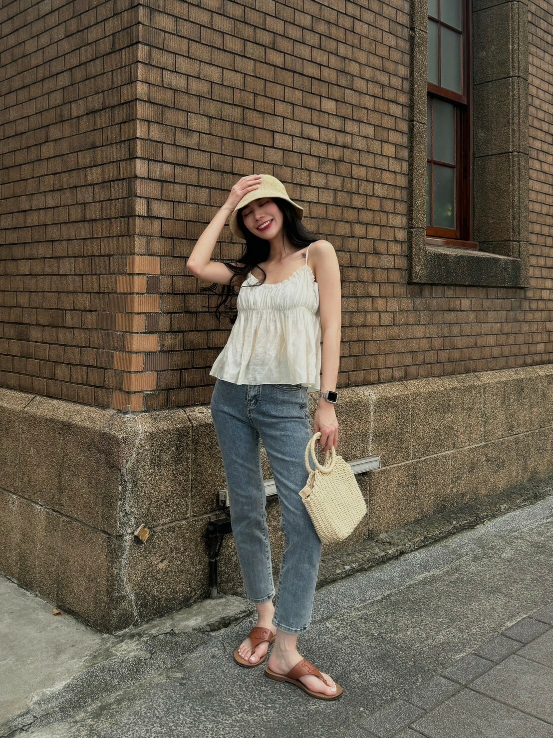 夏日清新細肩上衣