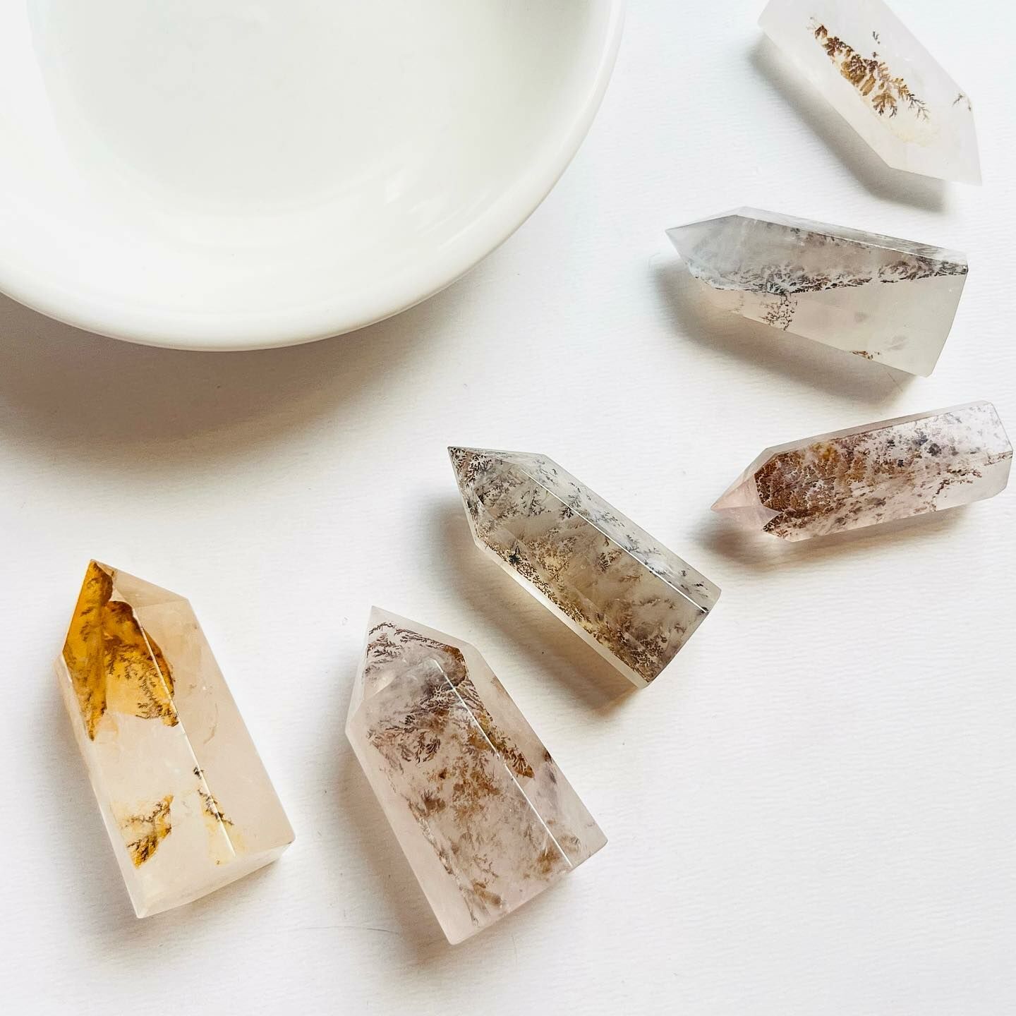 [原石] 小樹瑪瑙 / 軟錳礦 水晶柱