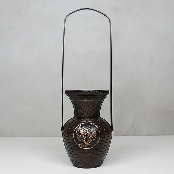 【高岡銅器】網代(吉祥) 花器