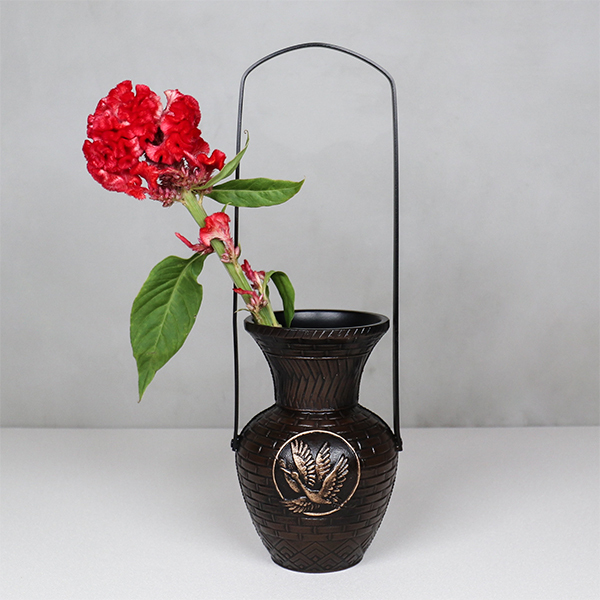 【高岡銅器】網代(吉祥) 花器