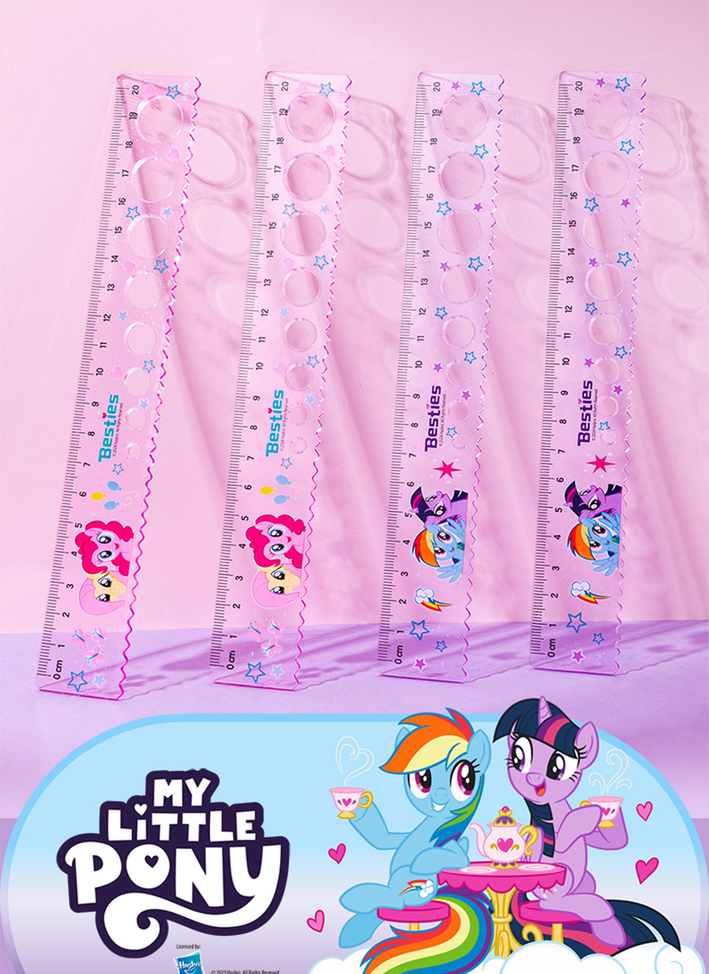 一正文具小馬寶莉形象卡通學生洞洞尺 YZ3559