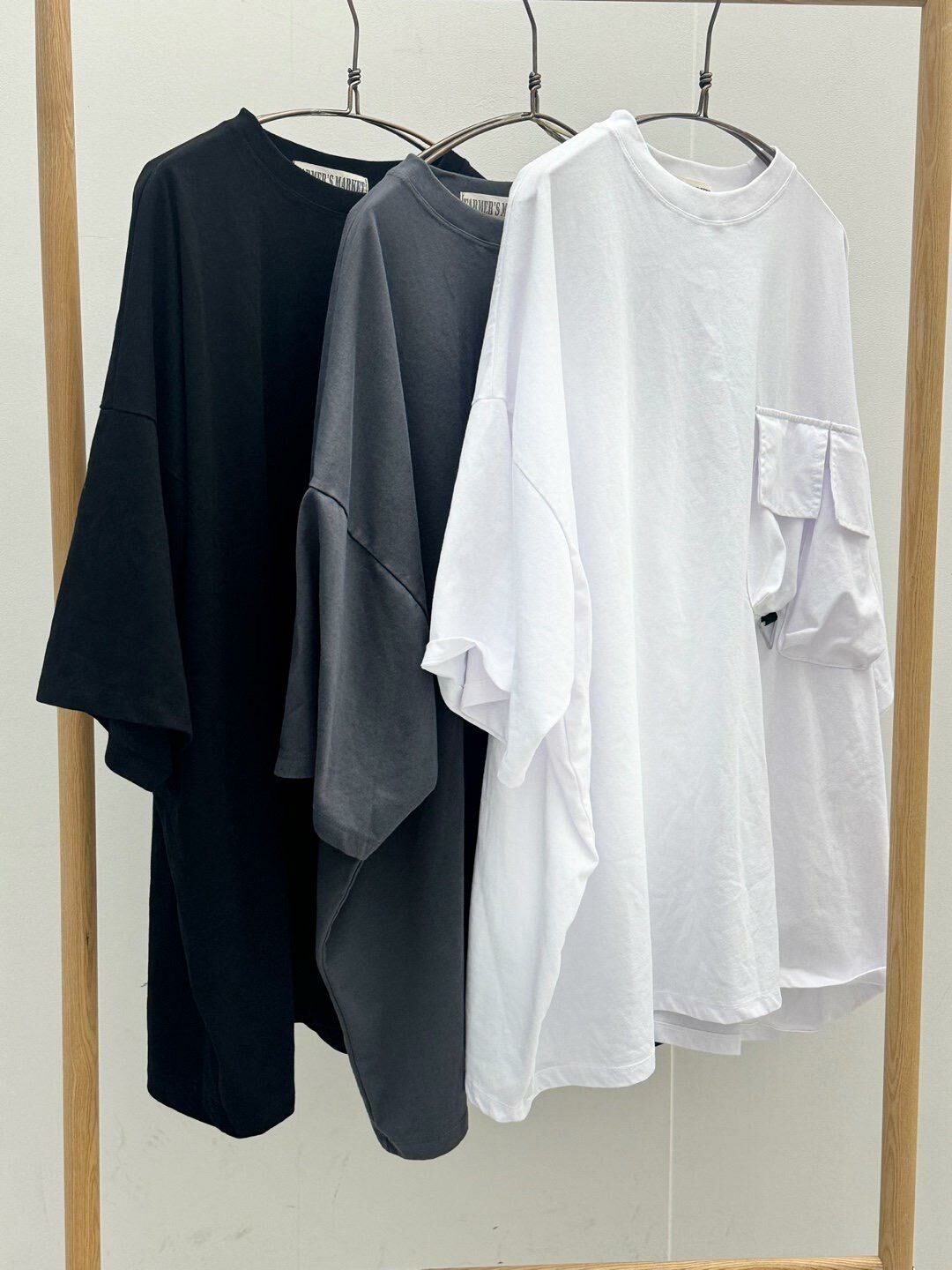 OverSize淨色袋口短袖Tee FARMERS-025T