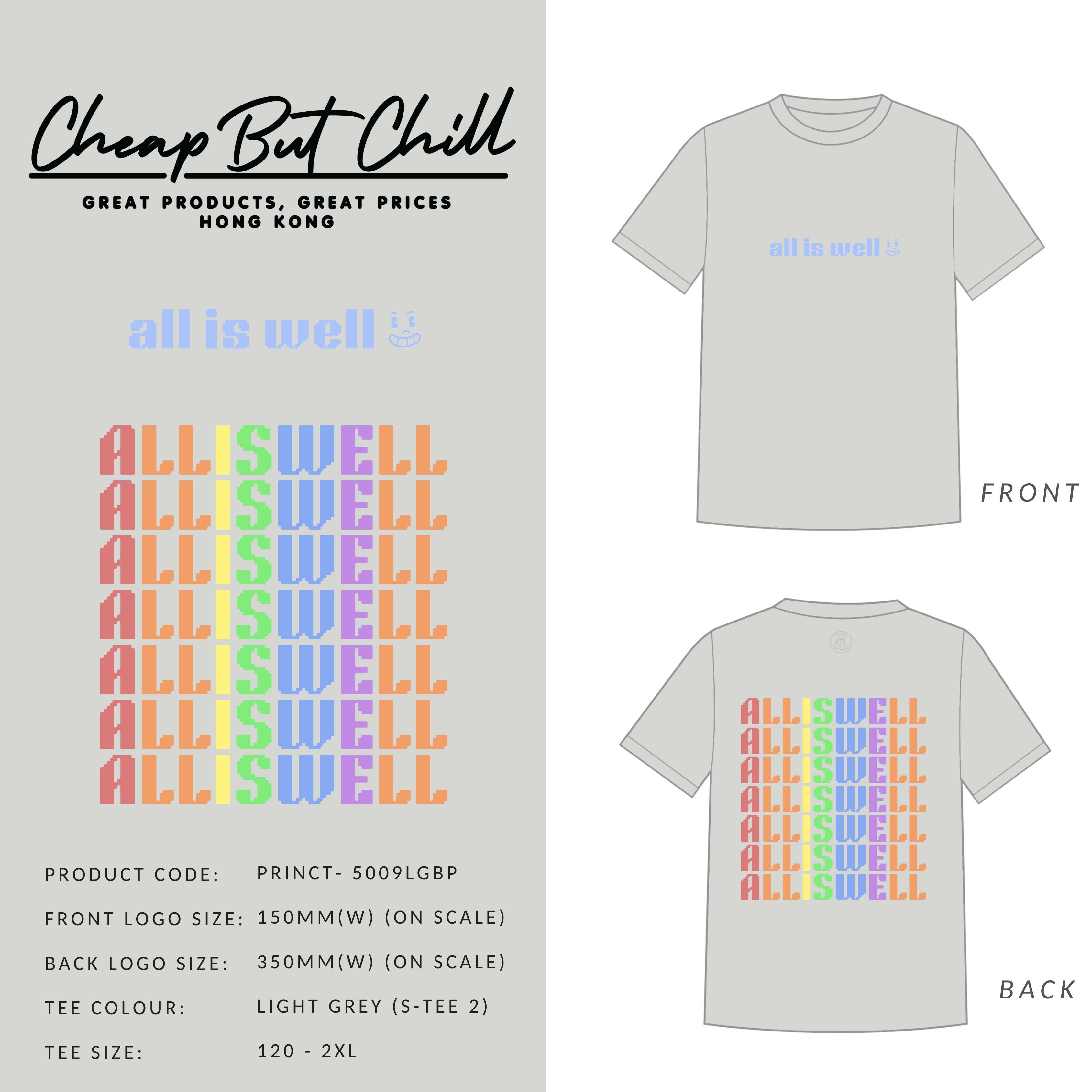 New ✦ CheapbutChill All is Well Tee - 藍 (三色入)
