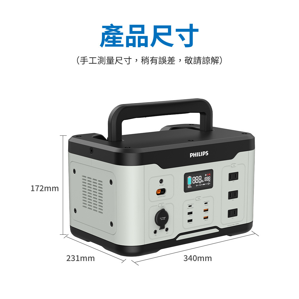 PHILIPS 飛利浦 1000W儲能行動電源