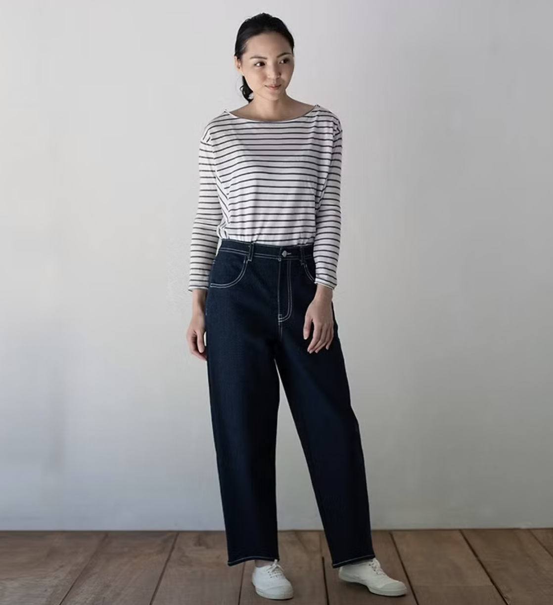 時尚車邊老爹牛仔褲