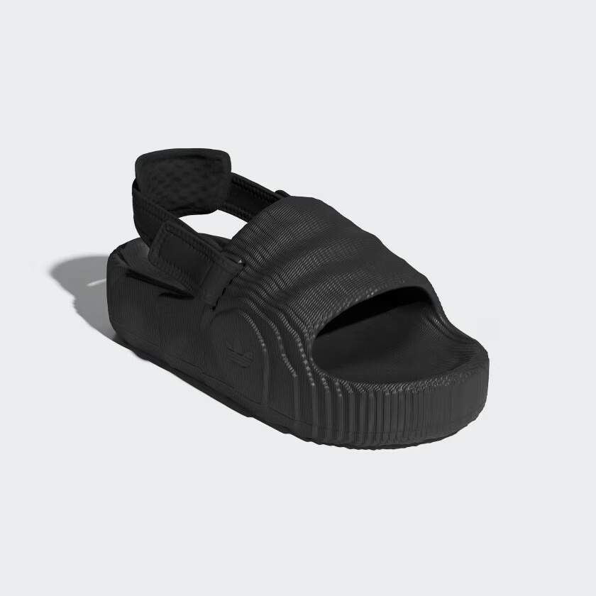 【adidas ADILETTE 22 XLG W 厚底涼拖鞋 - 黑 】
