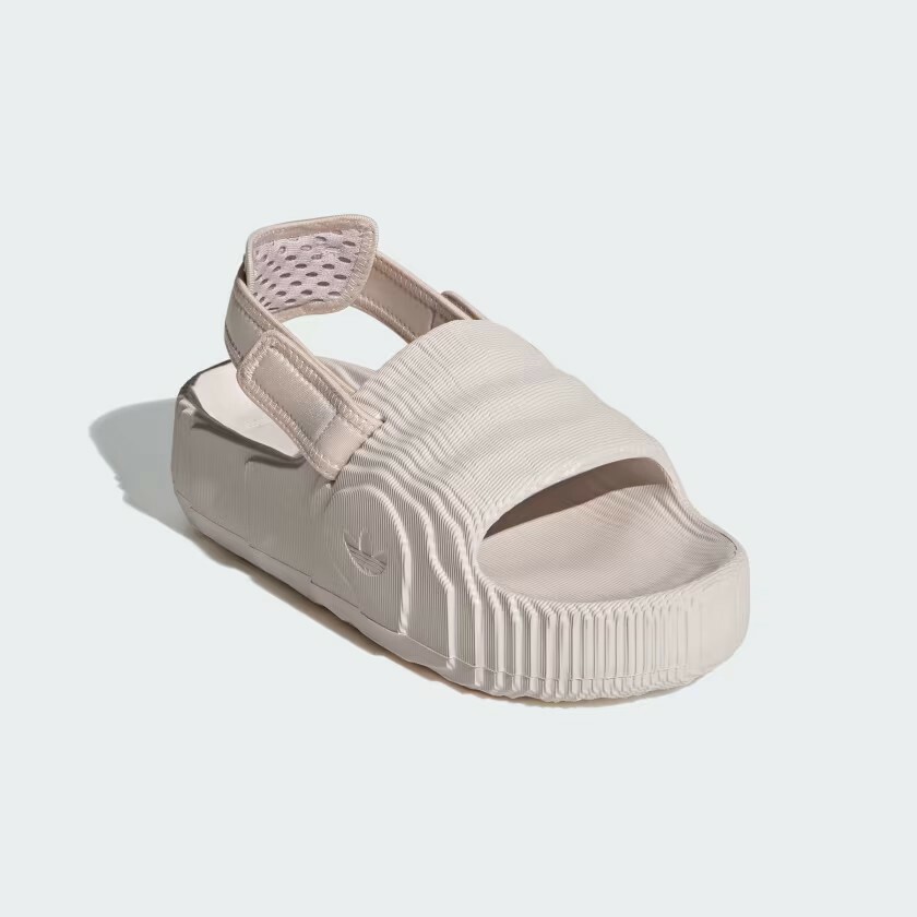 【adidas ADILETTE 22 XLG W 厚底涼拖鞋 - 粉白 】