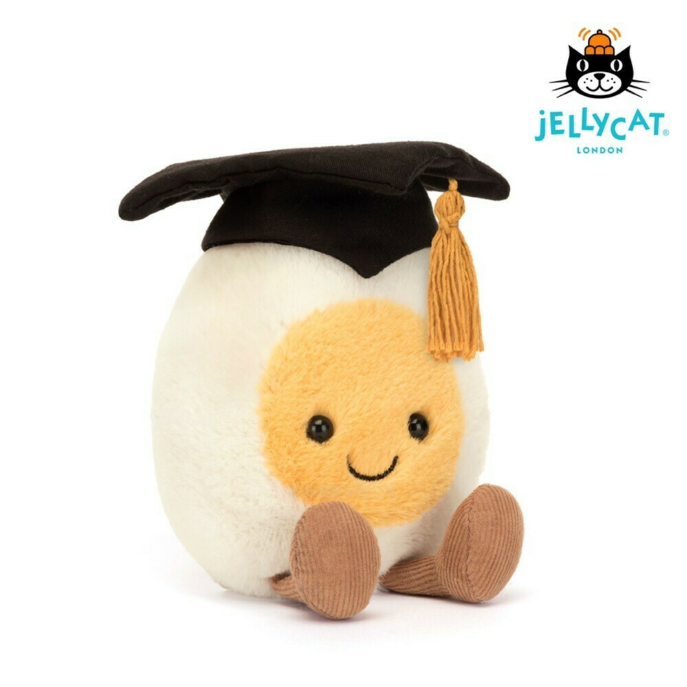 【樂森藥局】英國 Jellycat 畢業生水煮蛋14cm/公分、絨毛玩偶