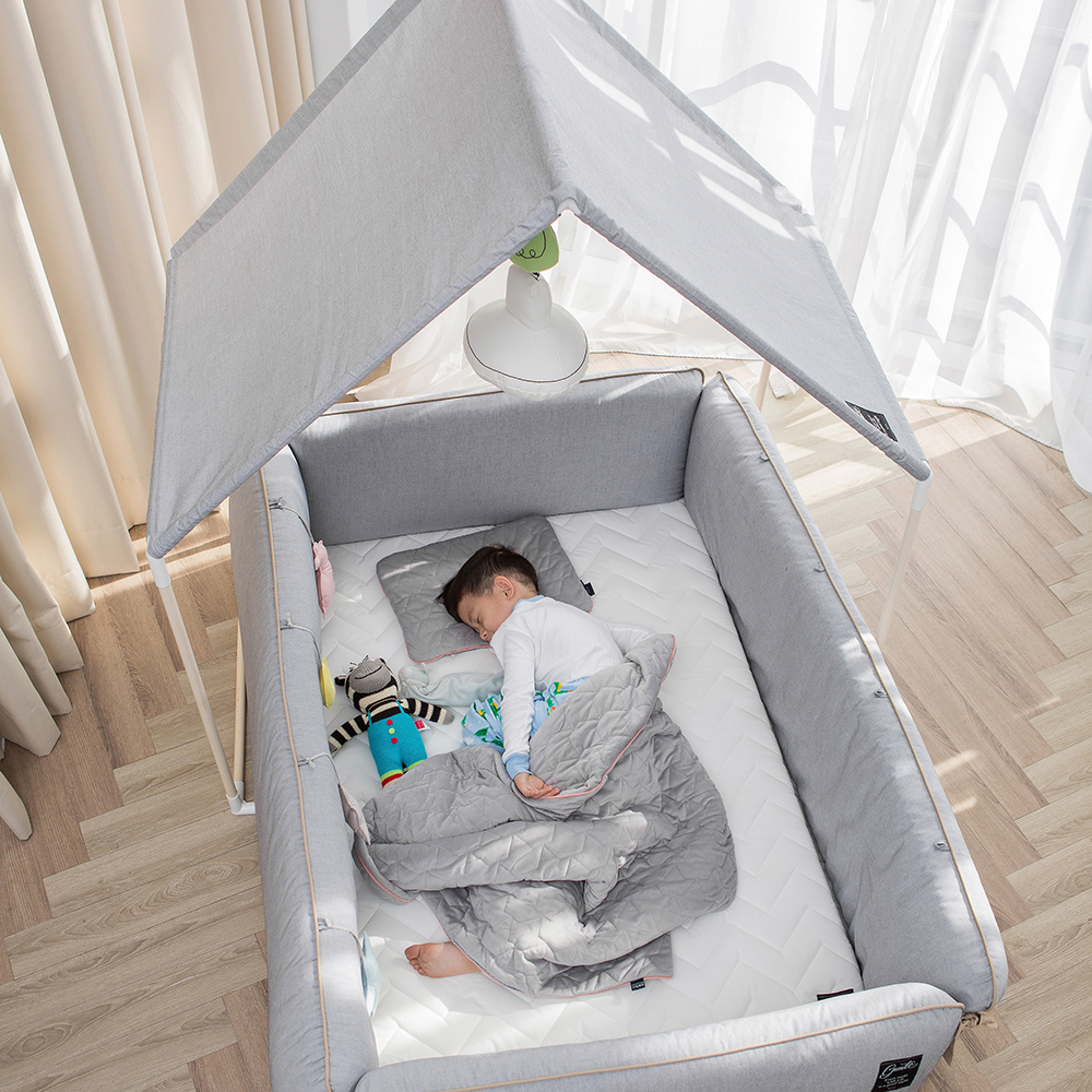 【02/26陸續出貨】gunite 第三代落地式沙發嬰兒陪睡床0-6歲+屋頂組(含天絲親水棉床墊)｜多款可選