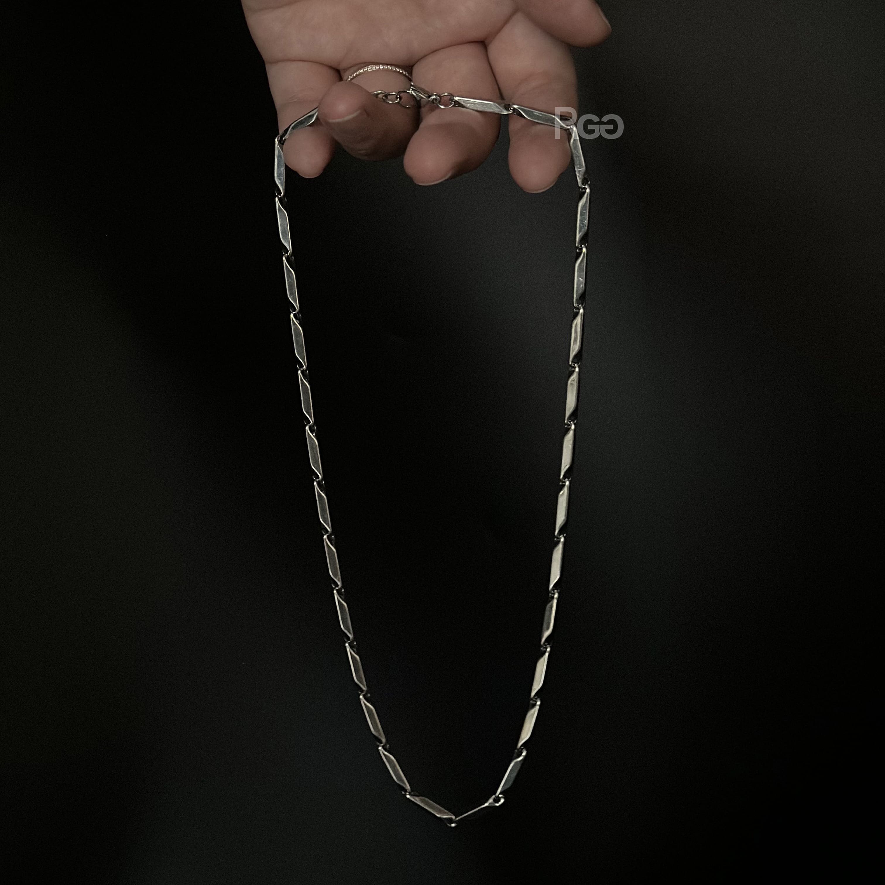 古巴鈦鋼菱形項鍊