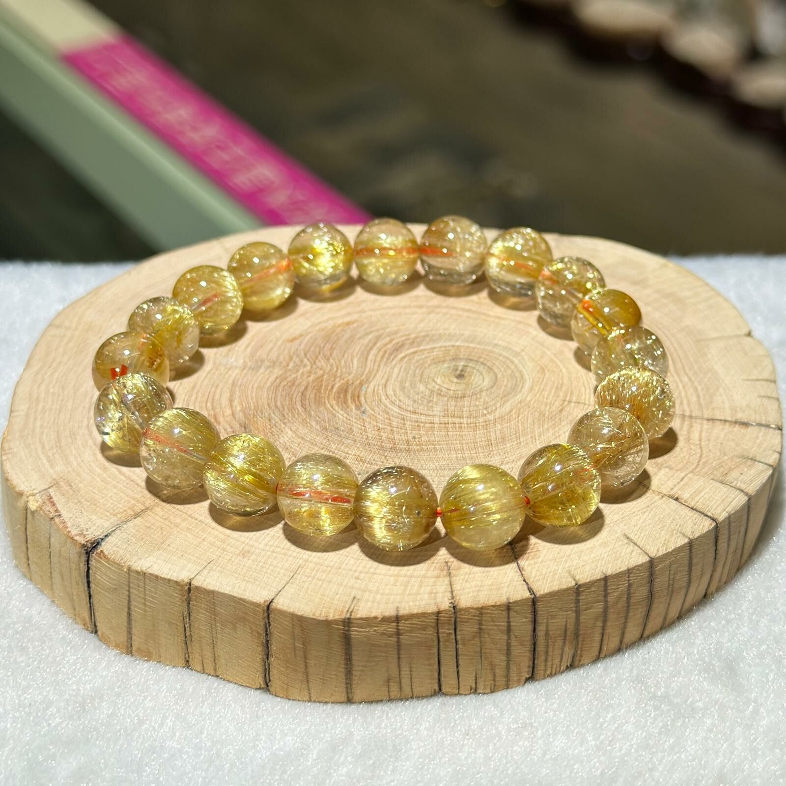 順髮✨金髮晶手串 10 mm +/-