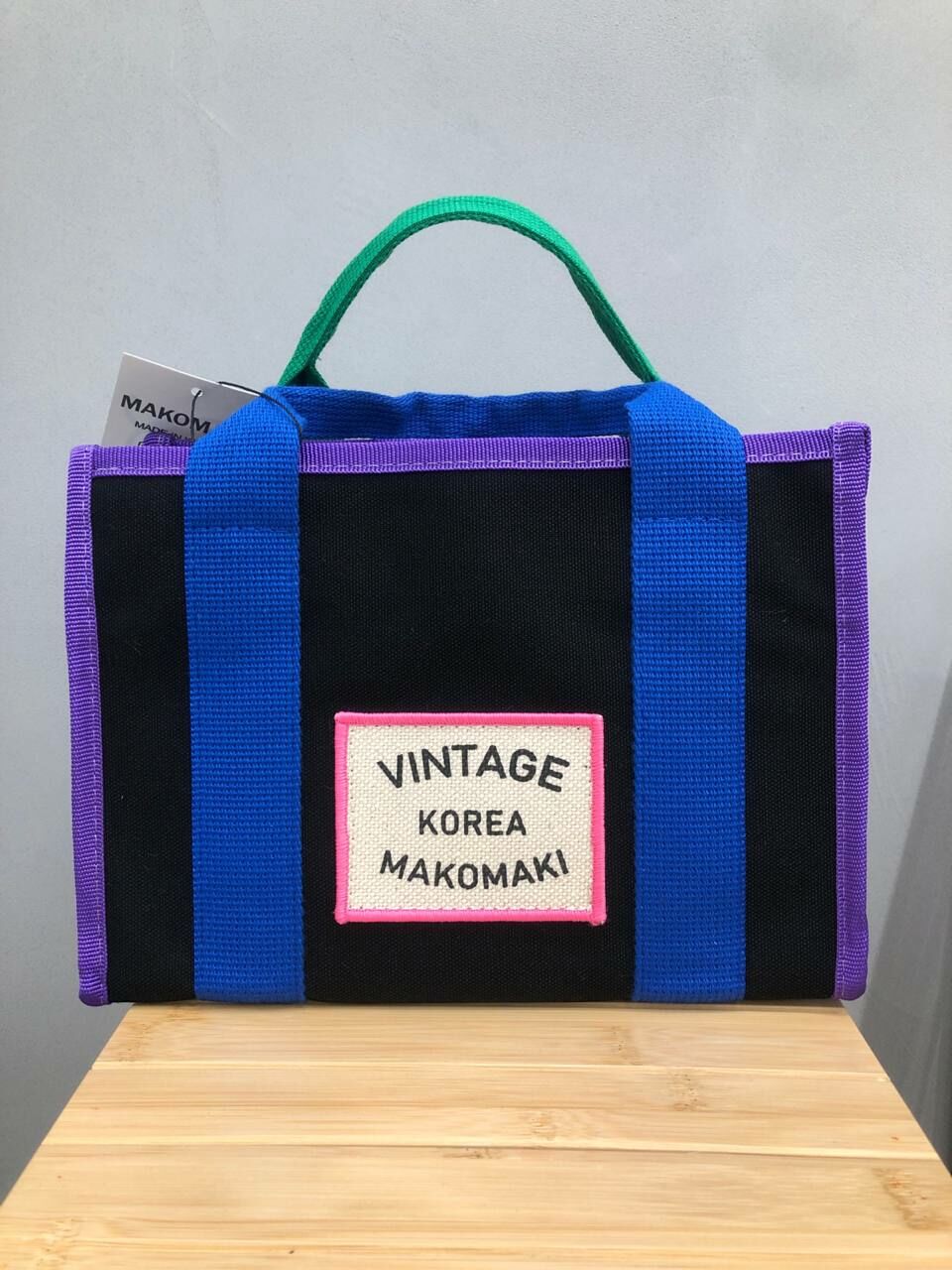 [S] MAKOMAKI VINTAGE TOTE BAG,BLACK, SMMK120 (SMMK120)